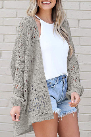 Open Front Long Sleeve Cardigan