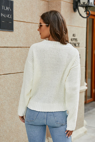 Surplice Long Sleeve Sweater