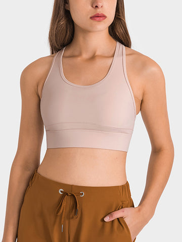 Round Neck Racerback Cropped Tank