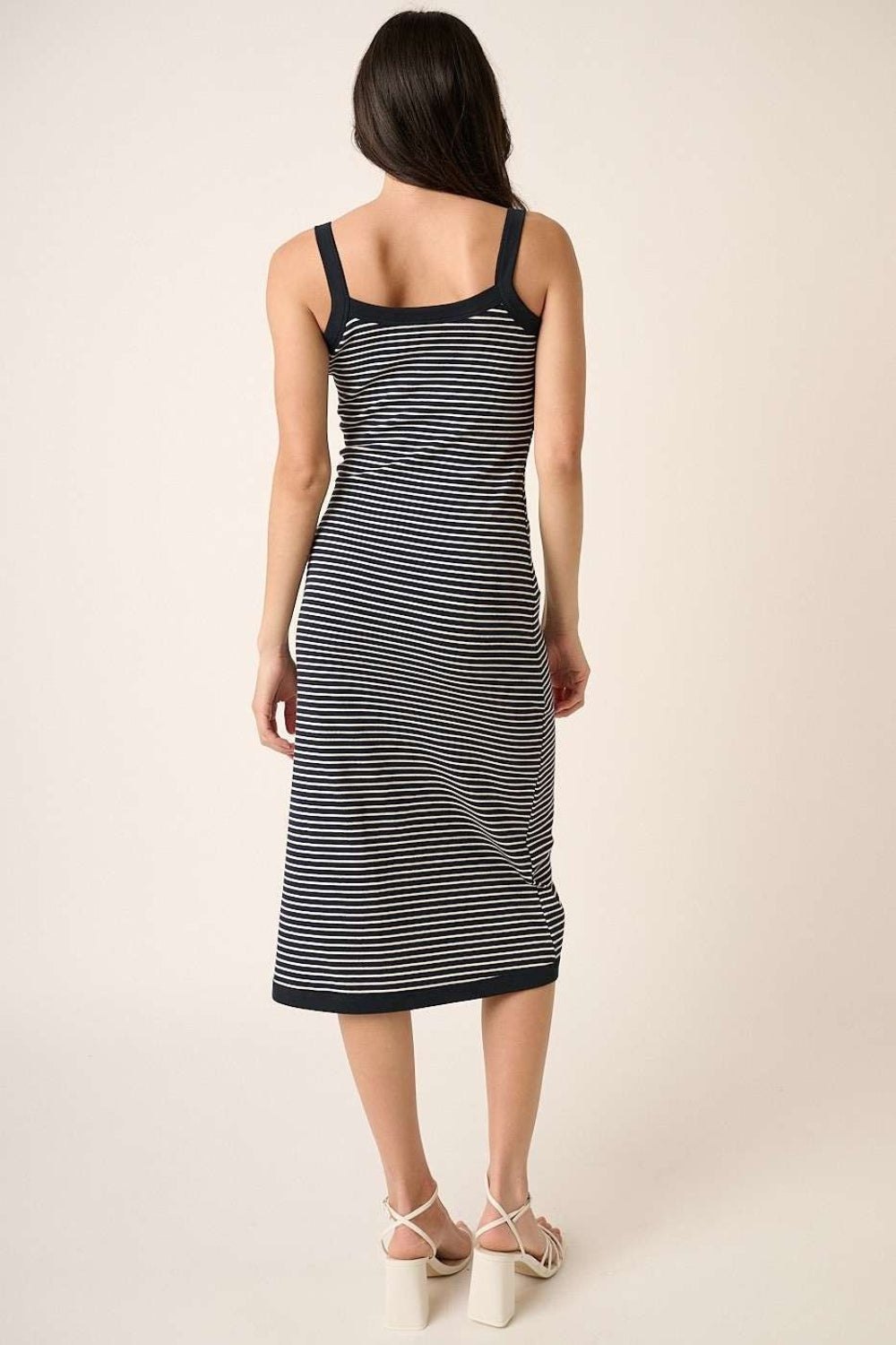 Photoshop Contrast Striped Midi Cami Dress