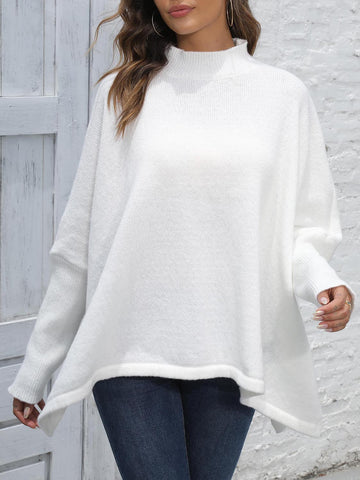 Loose Hem Plain Sweater