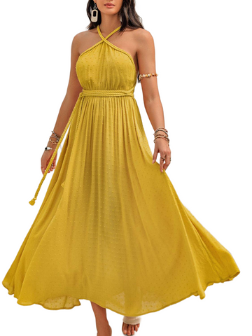 Backless Sleeveless Maxi Dress