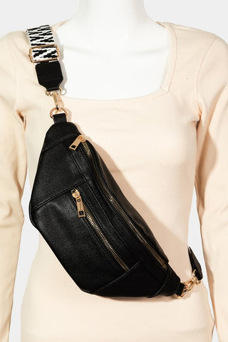 Fame PU Leather Cross-body Bag with Removable Strap