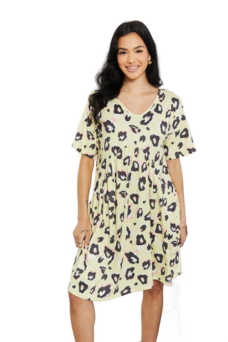 Take It Easy Animal Print Dress