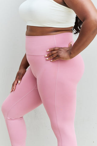 Full Size High Waist Active Leggings in Light Rose