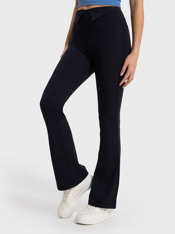 Wide Waistband Boot cut Sport Pants