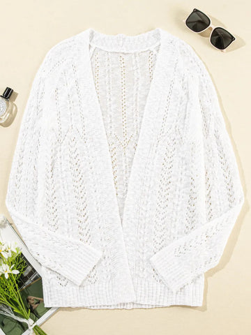 Open Front Long Sleeve Cardigan