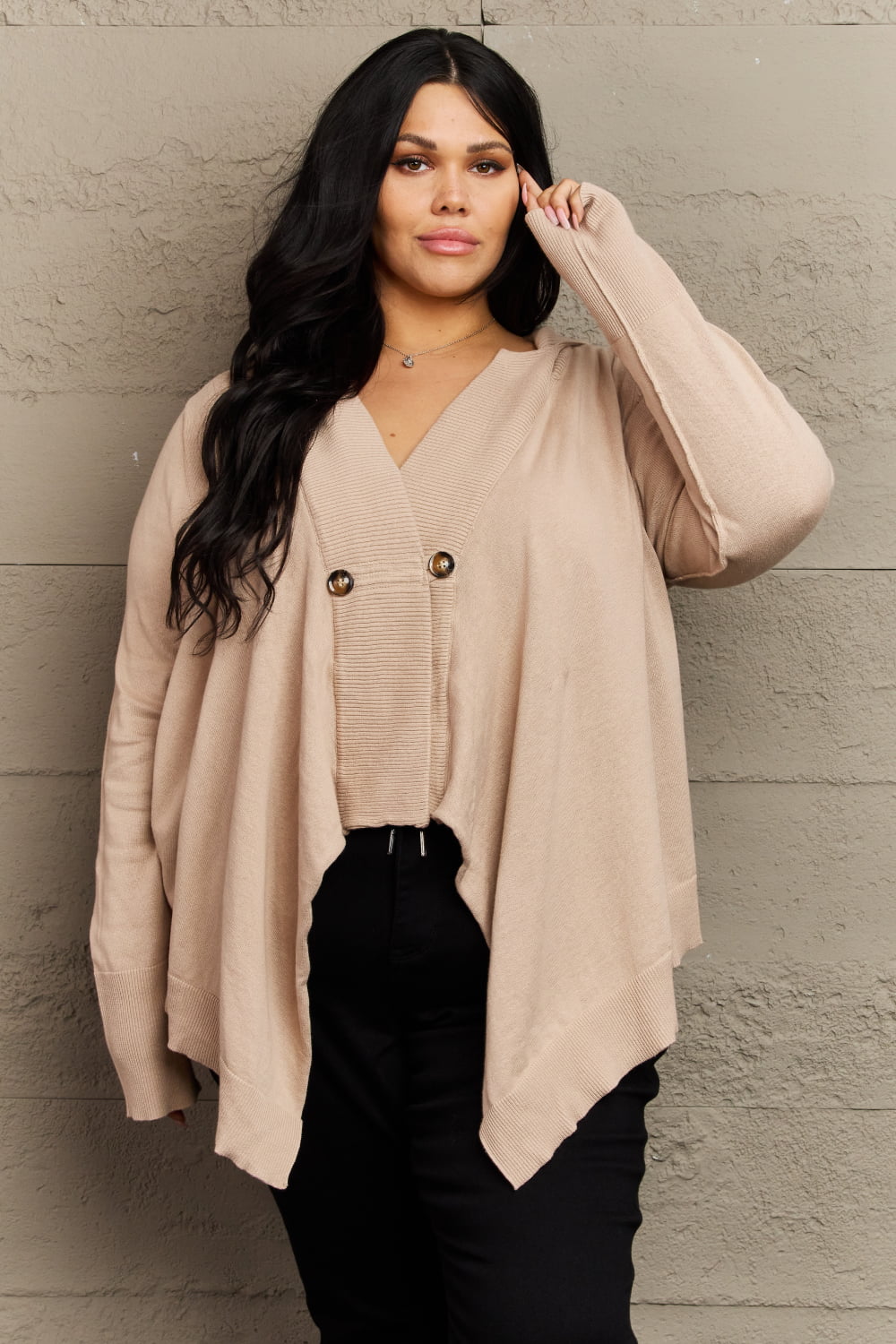 Warm Me Up Full Size Hooded Cardigan