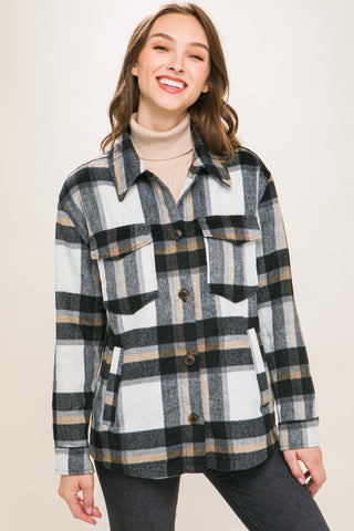 Love Tree Plaid Button Up Shacked