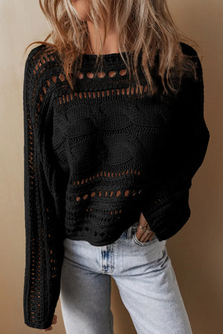 Cable-Knit  Long Sleeve Sweater