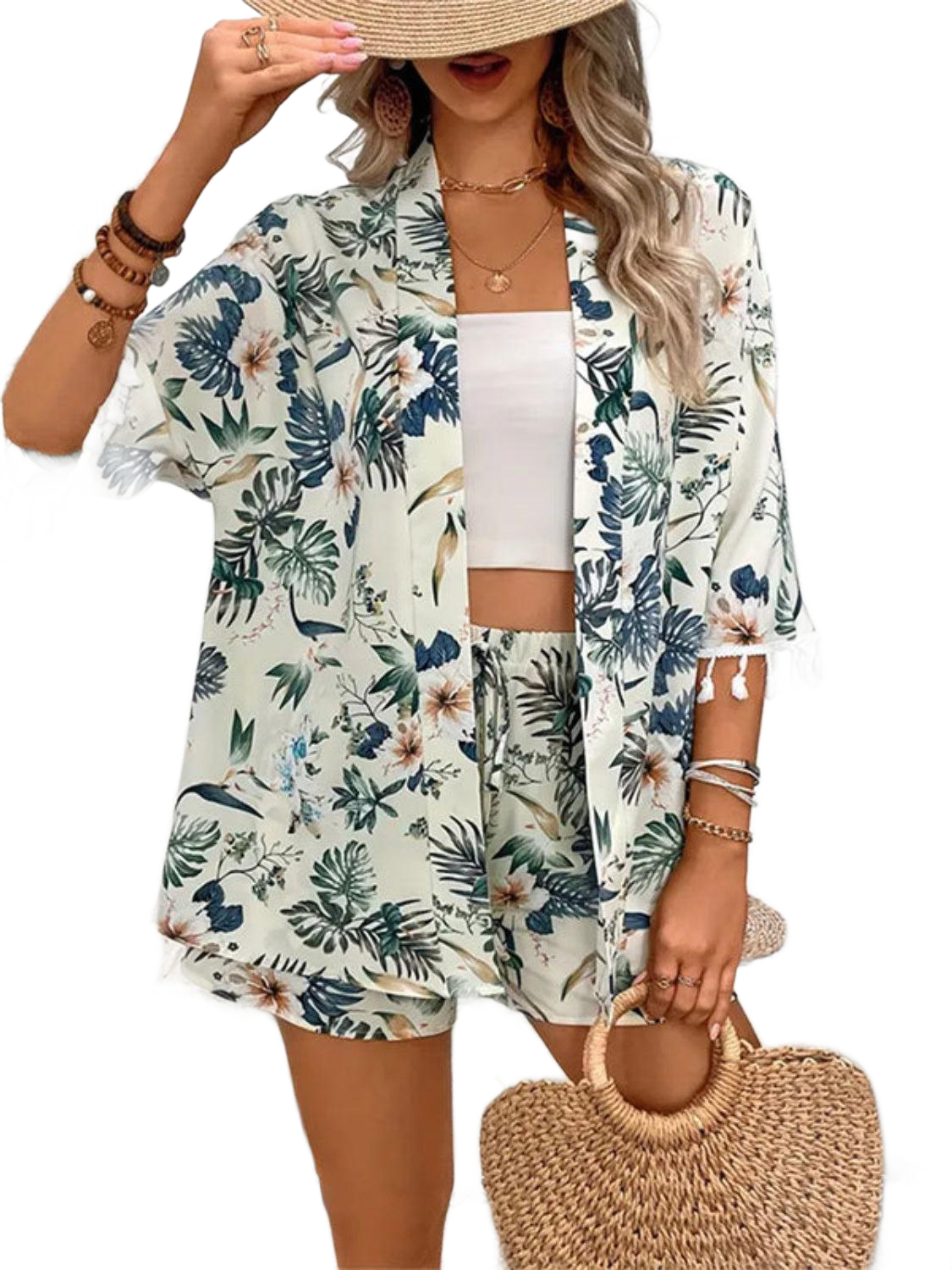 Printed Half Sleeve Top and Shorts Set