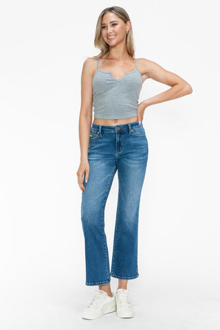 Full Size Cat's Whiskers Mid-Rise Ankle Jeans