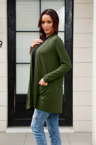  Full Size Open Front Long Sleeve Cardigan with Pockets - null - All Female Kind - Trendsi - Hoodies For All Kind - 100101779164382 - 100101779164382