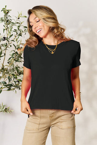  Full Size Round Neck Short Sleeve T-Shirt - null - All Female Kind - Trendsi - Hoodies For All Kind - 100101642973083 - 100101642973083