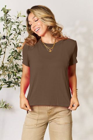  Full Size Round Neck Short Sleeve T-Shirt - null - All Female Kind - Trendsi - Hoodies For All Kind - 100101642973083 - 100101642973083