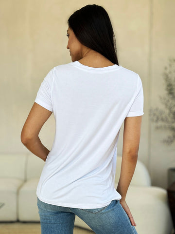  Full Size Round Neck Short Sleeve T-Shirt - null - All Female Kind - Trendsi - Hoodies For All Kind - 100101880598324 - 100101880598324