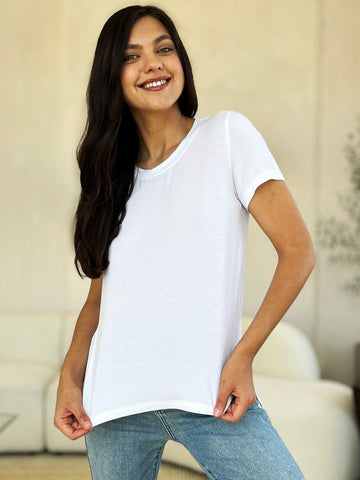  Full Size Round Neck Short Sleeve T-Shirt - null - All Female Kind - Trendsi - Hoodies For All Kind - 100101880598324 - 100101880598324