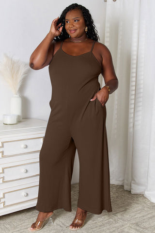  Full Size Spaghetti Strap V-Neck Jumpsuit - null - All Female Kind - Trendsi - Hoodies For All Kind - 100101242932527 - 100101242932527