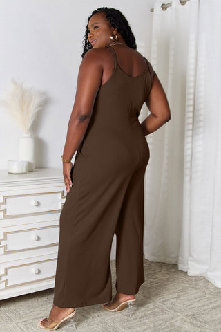  Full Size Spaghetti Strap V-Neck Jumpsuit - null - All Female Kind - Trendsi - Hoodies For All Kind - 100101242932527 - 100101242932527