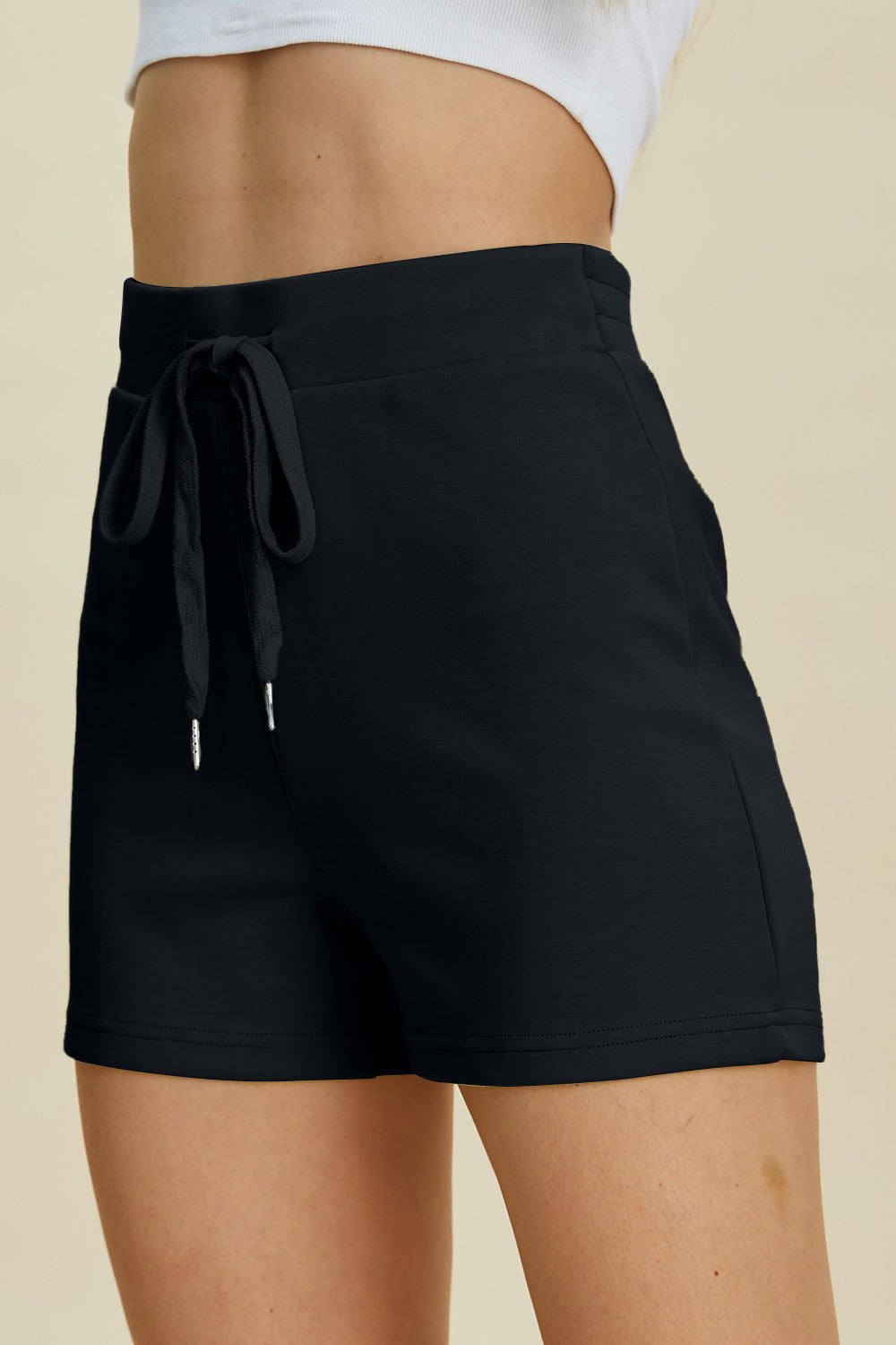  Full Size Air Scuba Drawstring High Waist Shorts - null - All Female Kind - Trendsi - Hoodies For All Kind - 100100995111381 - 100100995111381