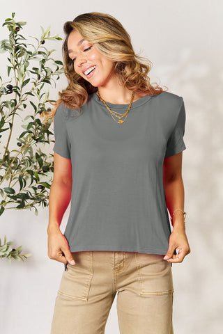  Full Size Round Neck Short Sleeve T-Shirt - null - All Female Kind - Trendsi - Hoodies For All Kind - 100101407234754 - 100101407234754