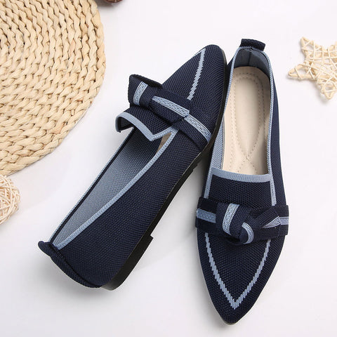 Bow Contrast Trim Point Toe Loafers - Bow Contrast Trim Point Toe Loafers - Hoodies For All Kind -  - All Female Kind - Trendsi - Hoodies For All Kind - 100600967781876 - 100600967781876