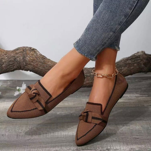 Bow Contrast Trim Point Toe Loafers - Bow Contrast Trim Point Toe Loafers - Hoodies For All Kind -  - All Female Kind - Trendsi - Hoodies For All Kind - 100600967781876 - 100600967781876