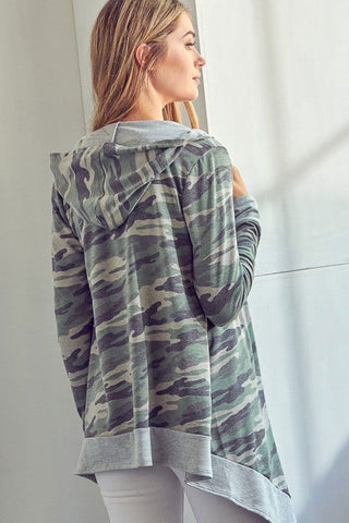 CAMOUFLAGE CASCADE CARDIGAN - CAMOUFLAGE CASCADE CARDIGAN - Hoodies For All Kind -  -  - e Luna - Hoodies For All Kind - 2000002184675 - null