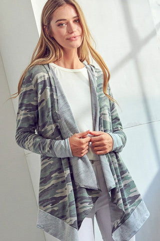 CAMOUFLAGE CASCADE CARDIGAN - CAMOUFLAGE CASCADE CARDIGAN - Hoodies For All Kind -  -  - e Luna - Hoodies For All Kind - 2000002184675 - null