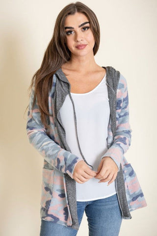 Camo Cardigan with Hoodie - Camo Cardigan with Hoodie - Hoodies For All Kind -  -  - EG fashion - Hoodies For All Kind - 2000000785181 - null