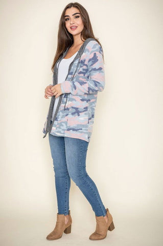 Camo Cardigan with Hoodie - Camo Cardigan with Hoodie - Hoodies For All Kind -  -  - EG fashion - Hoodies For All Kind - 2000000785181 - null