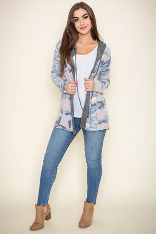 Camo Cardigan with Hoodie - Camo Cardigan with Hoodie - Hoodies For All Kind -  -  - EG fashion - Hoodies For All Kind - 2000000785181 - null