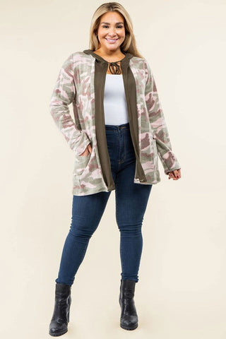 Camo Cardigan with Hoodie - Camo Cardigan with Hoodie - Hoodies For All Kind -  -  - EG fashion - Hoodies For All Kind - 2000000785181 - null