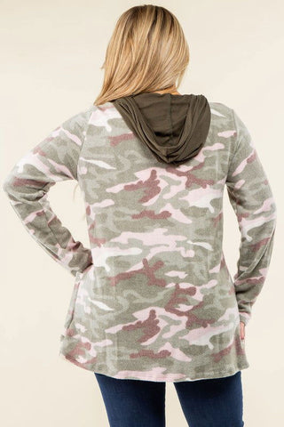 Camo Cardigan with Hoodie - Camo Cardigan with Hoodie - Hoodies For All Kind -  -  - EG fashion - Hoodies For All Kind - 2000000785181 - null