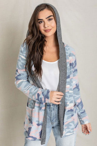 Camo Cardigan with Hoodie - Camo Cardigan with Hoodie - Hoodies For All Kind -  -  - EG fashion - Hoodies For All Kind - 2000000785181 - null