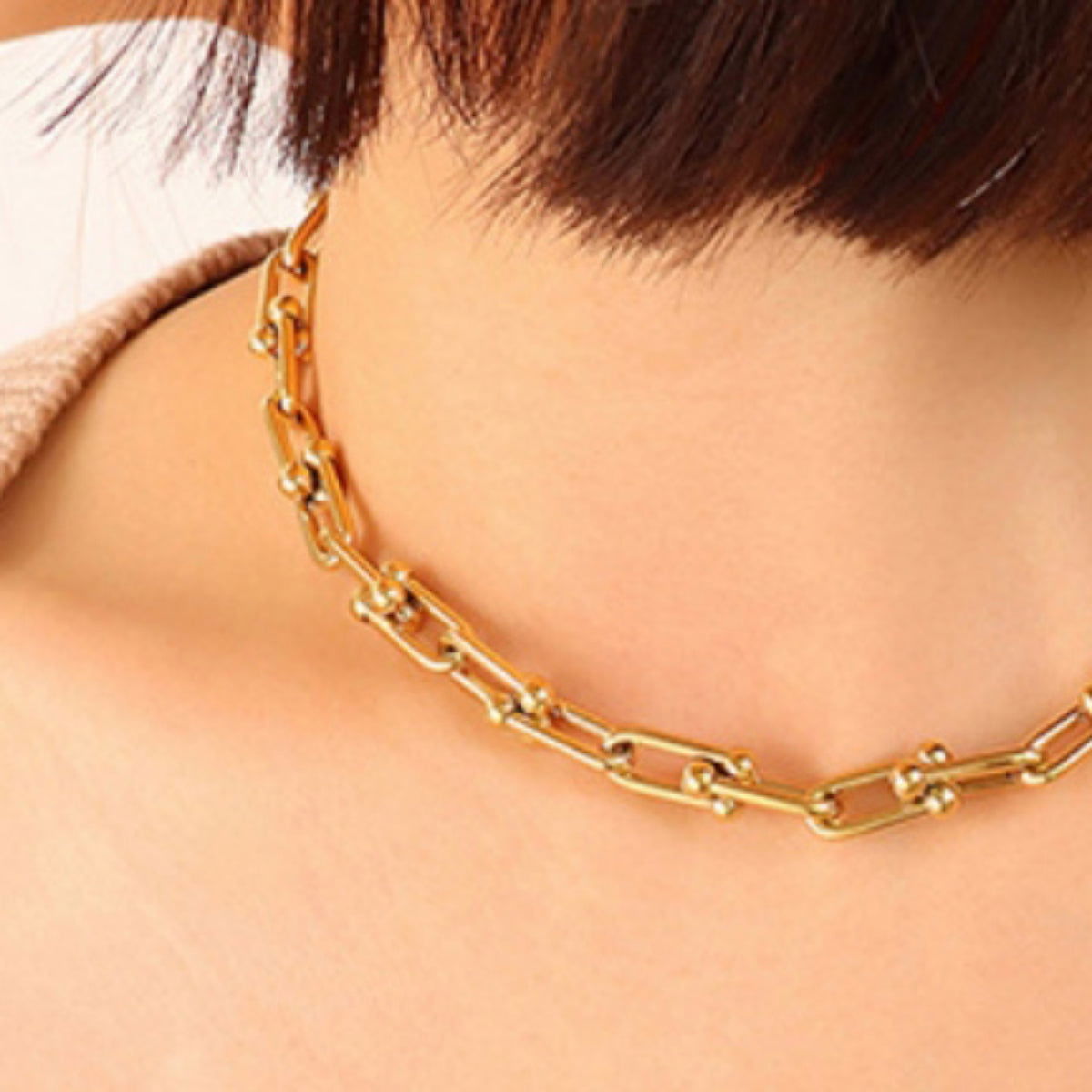 Chunky Chain Titanium Steel Necklace - null - All Female Kind - Trendsi - Hoodies For All Kind - 101300852121319 - 101300852121319