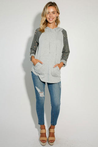 DISTRESSED SWEATSHIRTS - DISTRESSED SWEATSHIRTS - Hoodies For All Kind -  -  - e Luna - Hoodies For All Kind - 2000002187044 - null