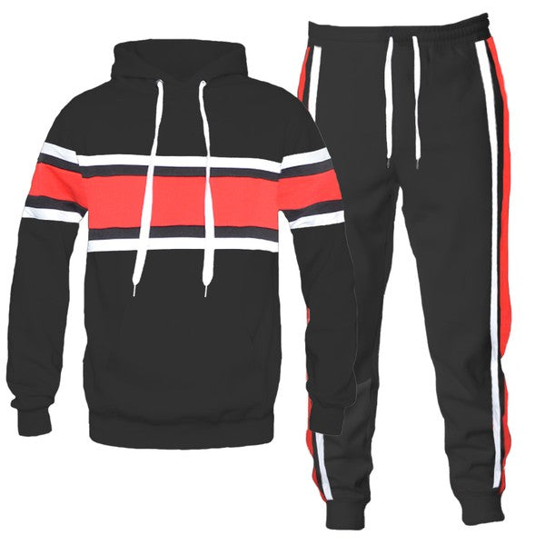 SOLID WITH THREE STRIPE PULLOVER HOODIE - SOLID WITH THREE STRIPE PULLOVER HOODIE - Hoodies For All Kind -  -  - WEIV - Hoodies For All Kind - 2000002285646 - null