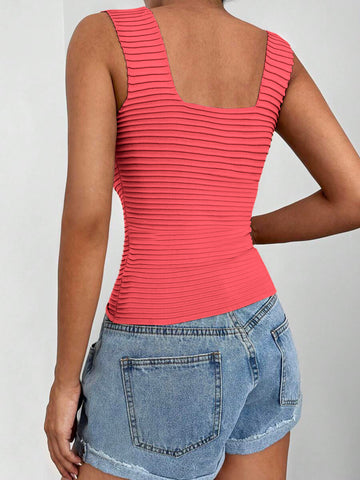 Square Neck Wide Strap Tank - Square Neck Wide Strap Tank - Hoodies For All Kind -  - All Female Kind - Trendsi - Hoodies For All Kind - 100100355501838 - 100100355501838