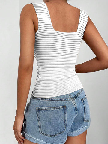 Square Neck Wide Strap Tank - Square Neck Wide Strap Tank - Hoodies For All Kind -  - All Female Kind - Trendsi - Hoodies For All Kind - 100100355501838 - 100100355501838