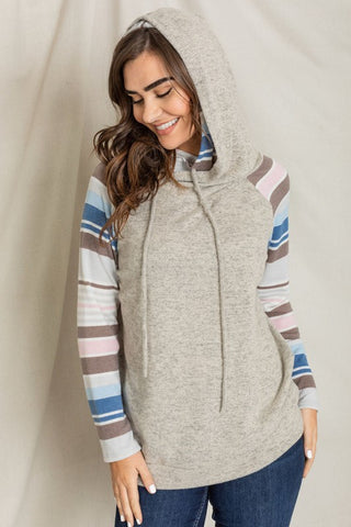 Stripe Sleeve Hoodie 2 Hoodies For All Kind