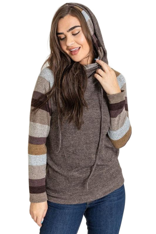 Stripe Sleeve Hoodie 2