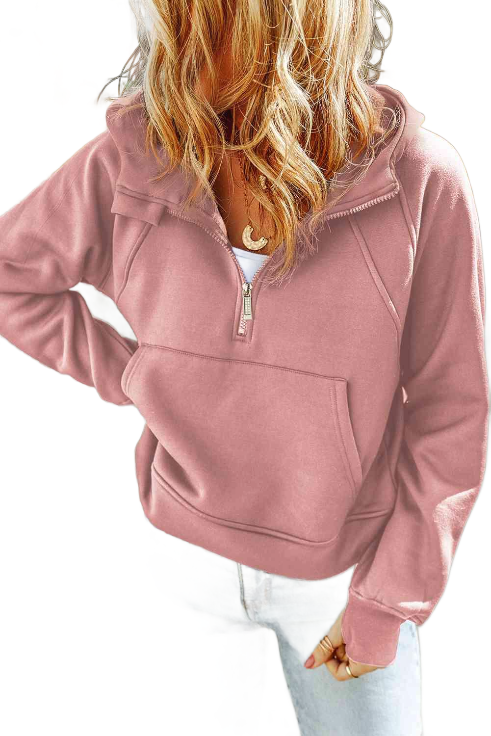 Thumbhole Zip Hoodie