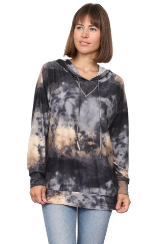 Tie-Dye Dropped Hoodie