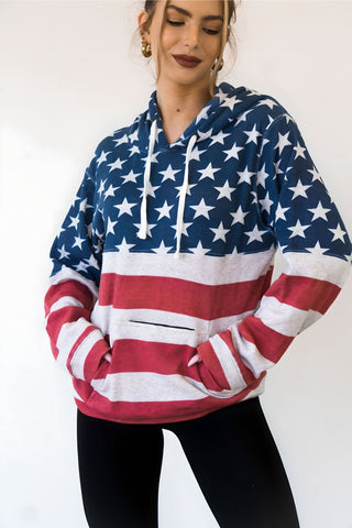 USA Flag Tailgate Hoodie - USA Flag Tailgate Hoodie - Hoodies For All Kind -  -  - Ocean and 7th - Hoodies For All Kind - 2000001458571 - null