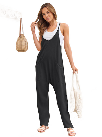 V-Neck Spaghetti Strap Jumpsuit