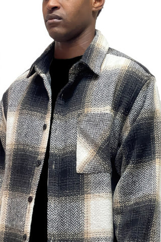 Men Flannel Shirt Jacket Shacked