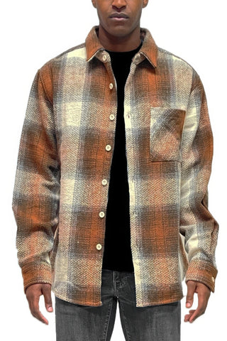 Men Flannel Shirt Jacket Shacked