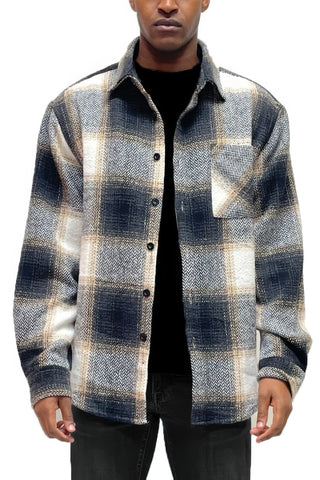 Men Flannel Shirt Jacket Shacked