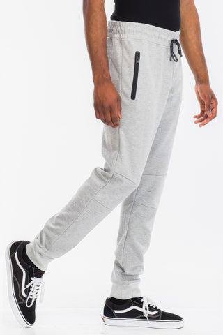 Men Solid Feathered Jogger